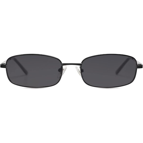 ✨Women\'s Black Small Narrow Rectangle Sunglasses Retro Skinny Sunnies Eyewear main image 4